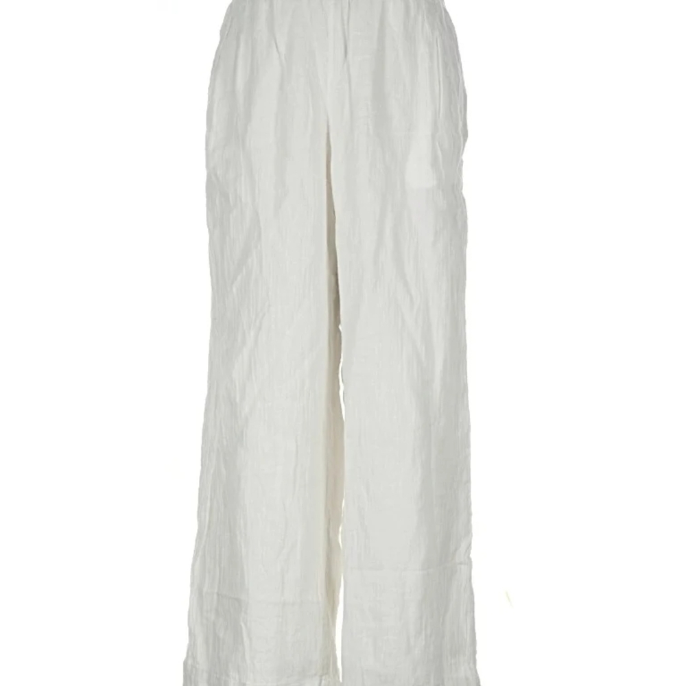 Tahari White Wide-Leg Pants